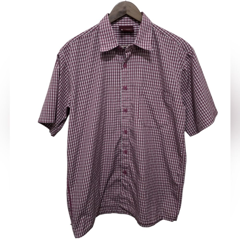 George Martin Contemporary Short Sleeve Button Front Shirt M